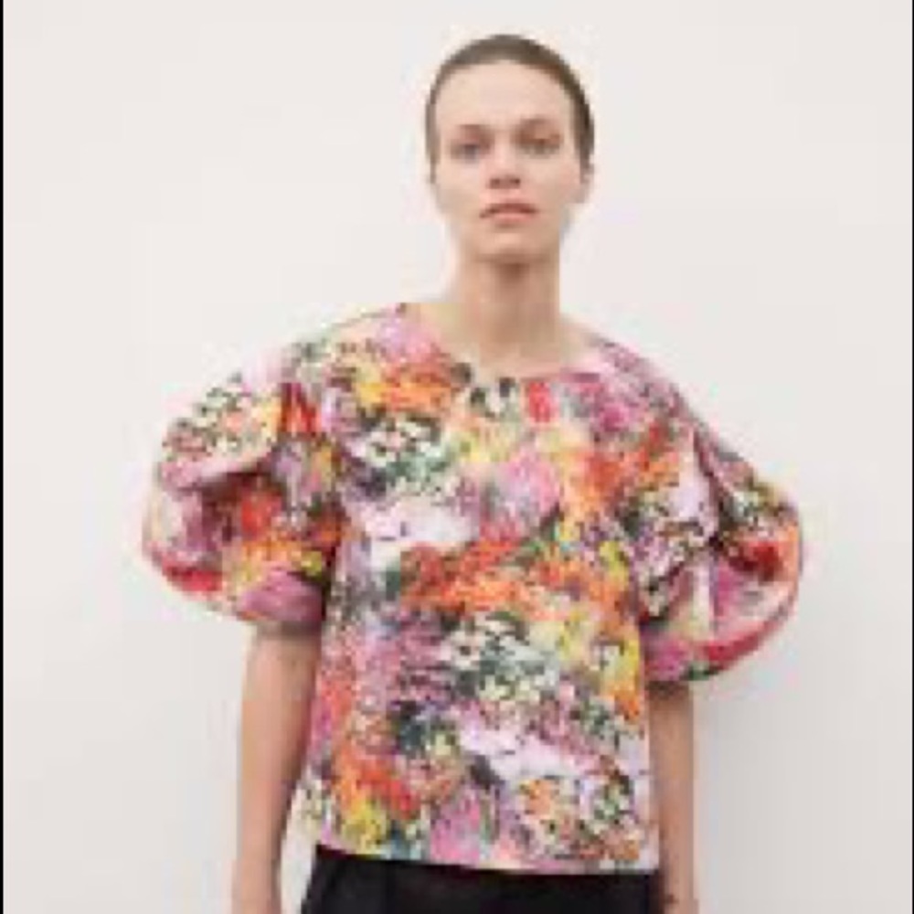 Never worn Kowtow Origami top in Floral haze